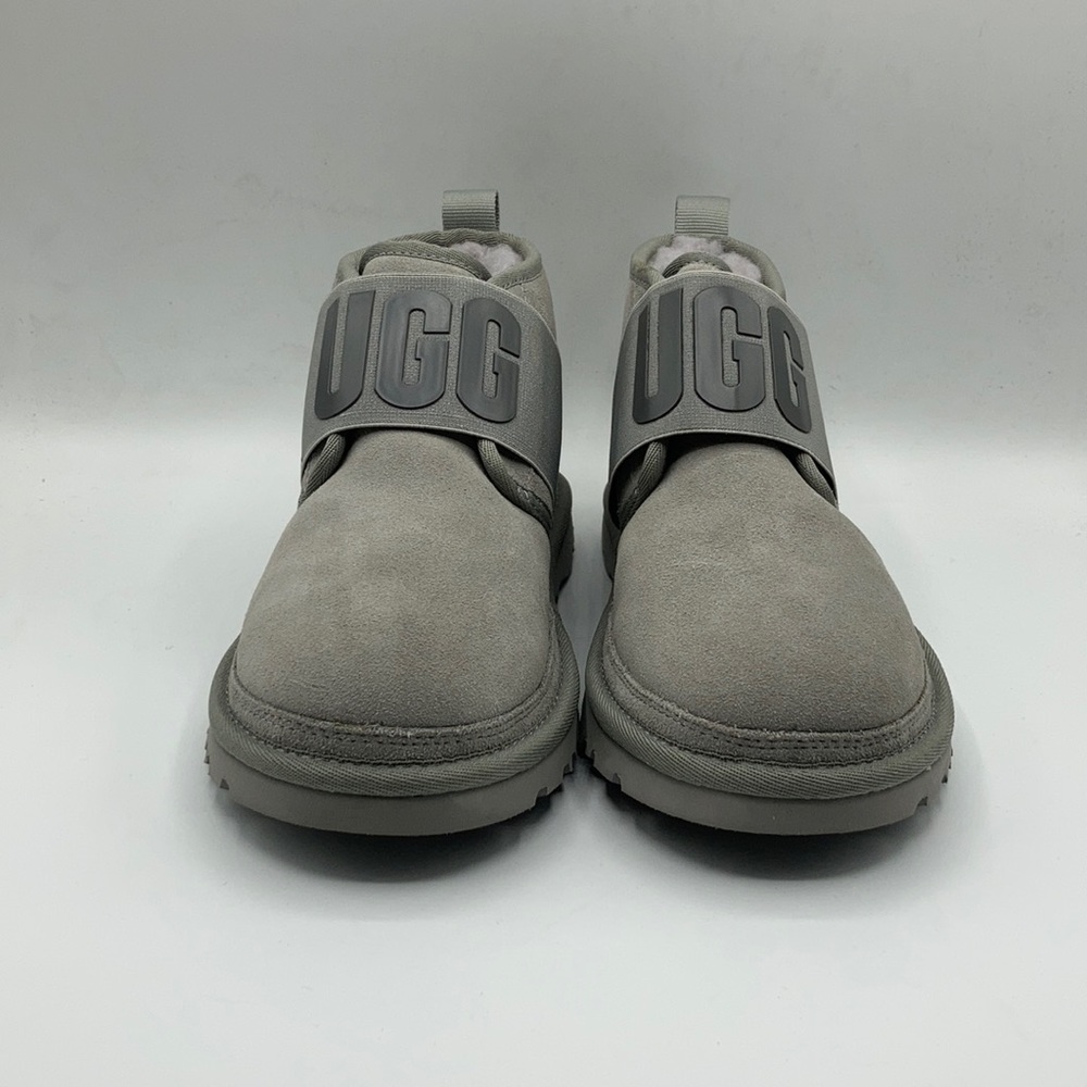UGG Nuemel Graphic II Seal Suede Wool Slip Boot - Picture 2 of 7